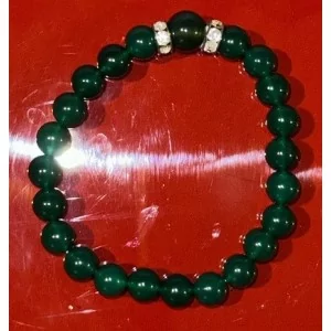 Bracelet en perle d'Aventurine verte fait main dans votre boutique occultisme en ligne Magie Kali, lithosophie, gemmologie.