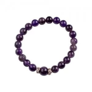 Bracelet en perle d'améthyste fait main dans votre boutique ésotérique en ligne Magie Kali, lithosophie, gemmologie.