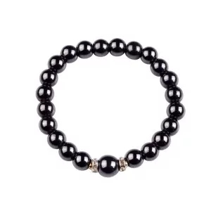 Bracelet en perle d'Hématite fait main dans votre boutique occultisme en ligne Magie Kali, lithosophie, gemmologie.