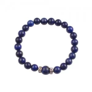 Bracelet en perle de Lapis lazuli fait main dans votre boutique occultisme en ligne Magie Kali, lithosophie, gemmologie.
