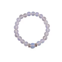 Bracelet en perle d'Opaline fait main dans votre boutique occultisme en ligne Magie Kali, lithosophie, gemmologie.