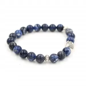 Bracelet en perle de Sodalite fait main dans votre boutique ésotérique en ligne Magie Kali, lithosophie, gemmologie.