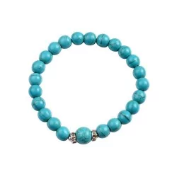 Bracelet en perle de Turquoise fait main dans votre boutique ésotérique en ligne Magie Kali, lithosophie, gemmologie.
