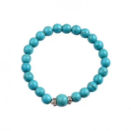 Bracelet en perle de Turquoise fait main dans votre boutique ésotérique en ligne Magie Kali, lithosophie, gemmologie.