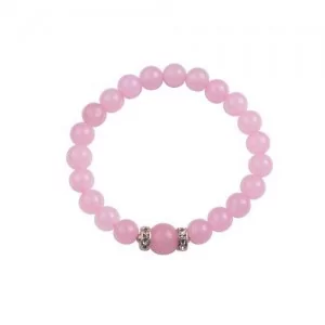 Bracelet en perle de quartz rose fait main dans votre boutique ésotérique en ligne Magie Kali, lithosophie, gemmologie.